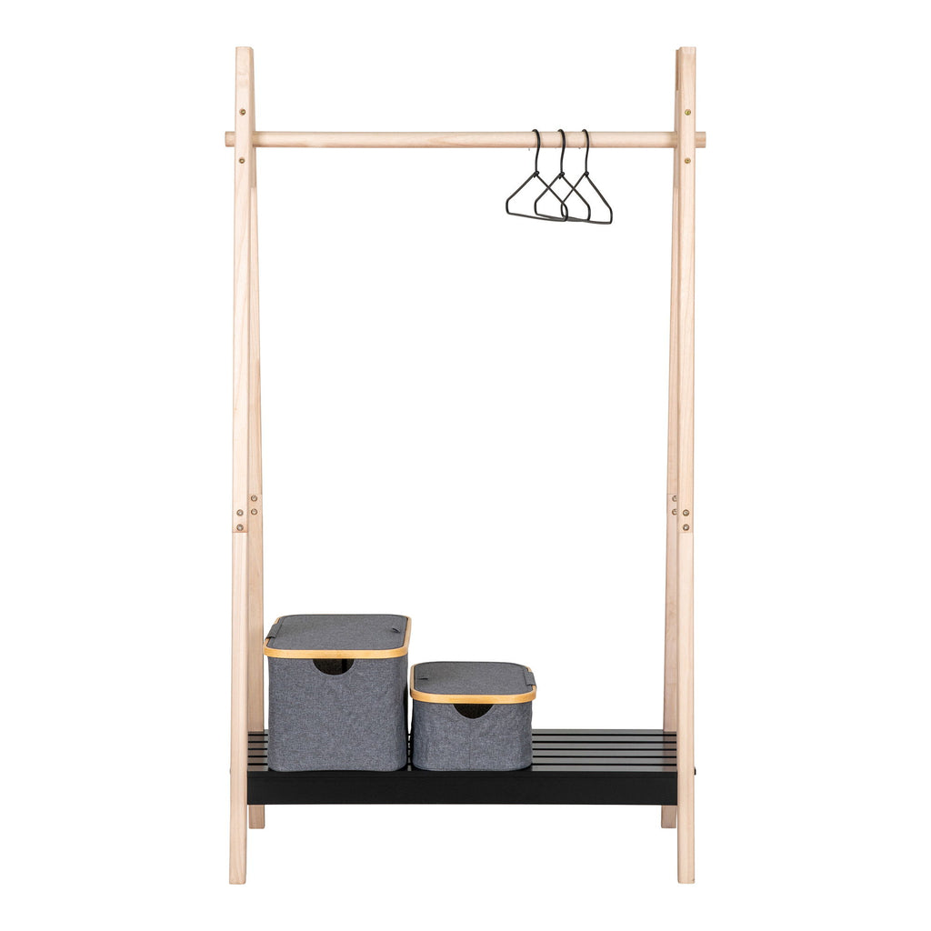 Torino Clothes Rack - Clothes rack in natural wood and black